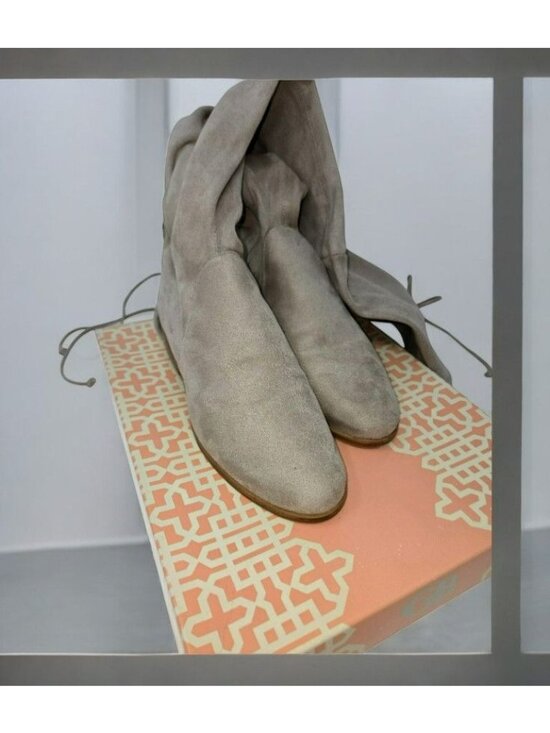 Gianni Bini Shoes - Gianni Bini Over-The-Knee Beige Suede Boots With Box Size 8